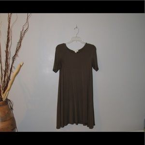 Army green t-shirt dress